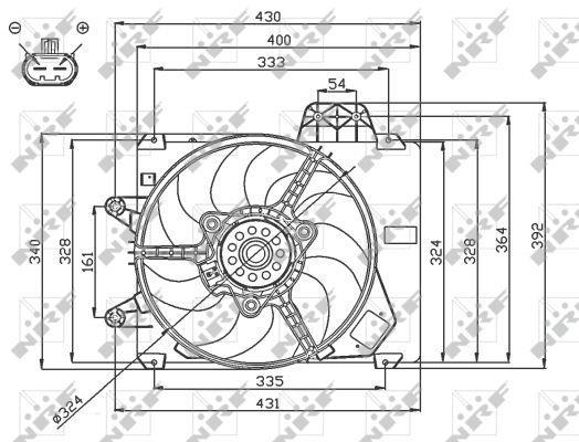Ventilador, refrigeración del motor NRF B.V. ref. 47750
