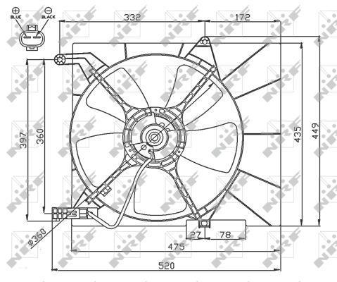 Ventilador, refrigeración del motor NRF B.V. ref. 47751