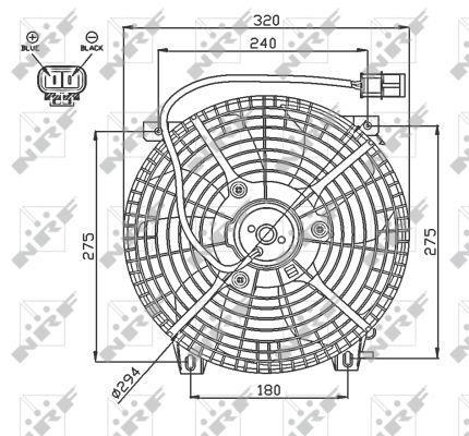 Ventilateur de refroidissement du moteur (Motoventilateur) NRF B.V. ref. 47752