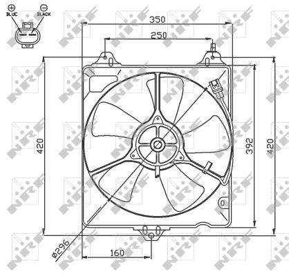 Ventilateur de refroidissement du moteur (Motoventilateur) NRF B.V. ref. 47753