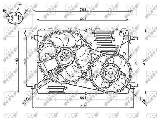 Ventilador, refrigeración del motor NRF B.V. ref. 47755