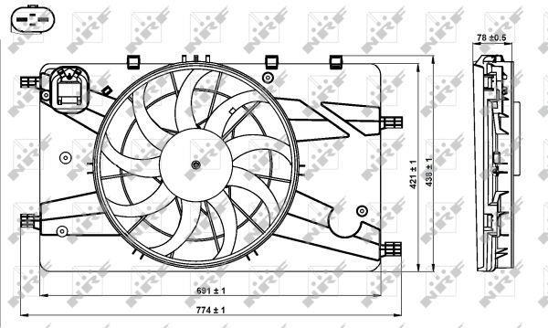 Ventilador, refrigeración del motor NRF B.V. ref. 47757