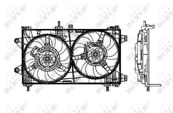 Ventilateur de refroidissement du moteur (Motoventilateur) NRF B.V. 47802