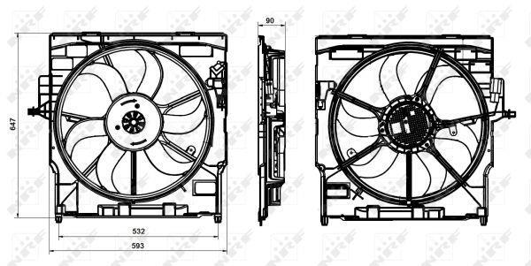 Ventilador, refrigeración del motor NRF B.V. ref. 47837