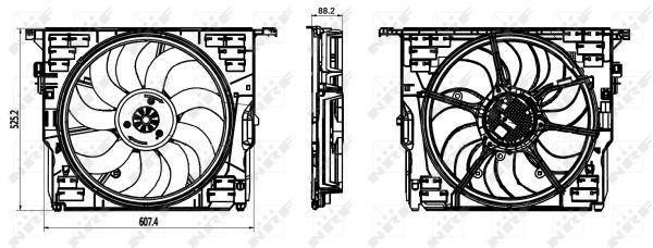 Ventilador, refrigeración del motor NRF B.V. ref. 47839