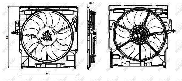 Ventilador, refrigeración del motor NRF B.V. ref. 47845