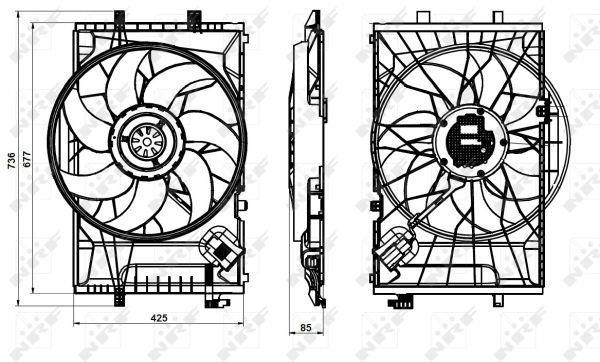 Ventilador, refrigeración del motor NRF B.V. ref. 47846