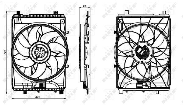 Ventilateur de refroidissement du moteur (Motoventilateur) NRF B.V. ref. 47849