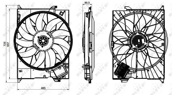 Ventilador, refrigeración del motor NRF B.V. ref. 47852