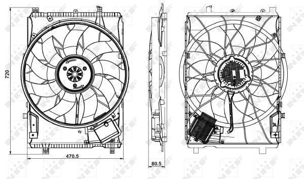 Ventilador, refrigeración del motor NRF B.V. ref. 47853