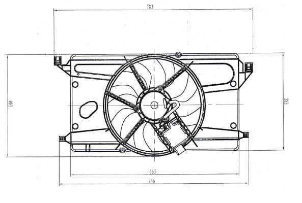 Ventilateur de refroidissement du moteur (Motoventilateur) NRF B.V. ref. 47879