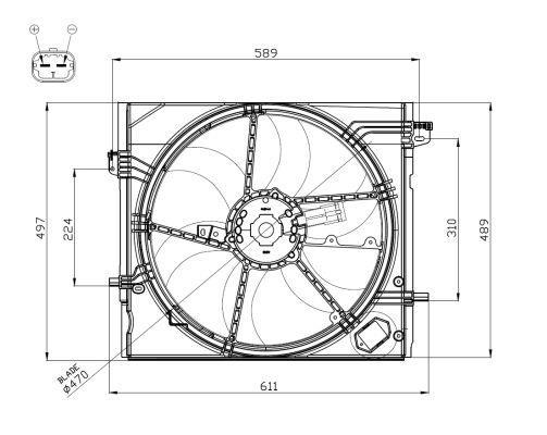 Ventilador, refrigeración del motor NRF B.V. ref. 47897