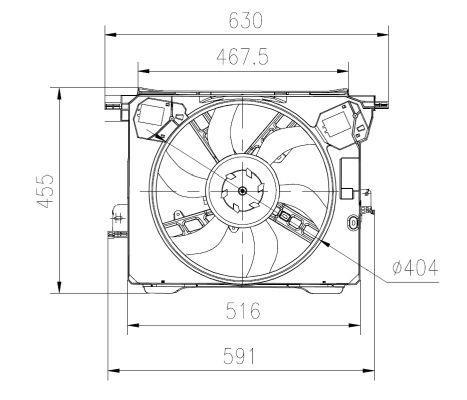 Ventilador, refrigeración del motor NRF B.V. ref. 47899