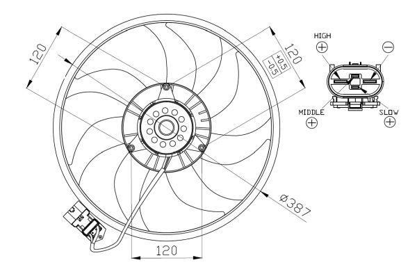 Ventilador do motor NRF B.V. ref. 47914