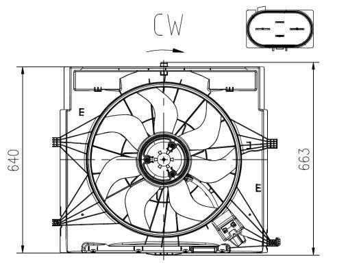 Ventilateur de refroidissement du moteur (Motoventilateur) NRF B.V. ref. 47920
