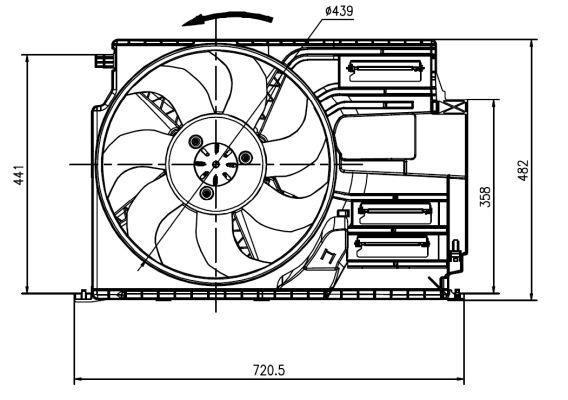 Ventilateur de refroidissement du moteur (Motoventilateur) NRF B.V. ref. 47922