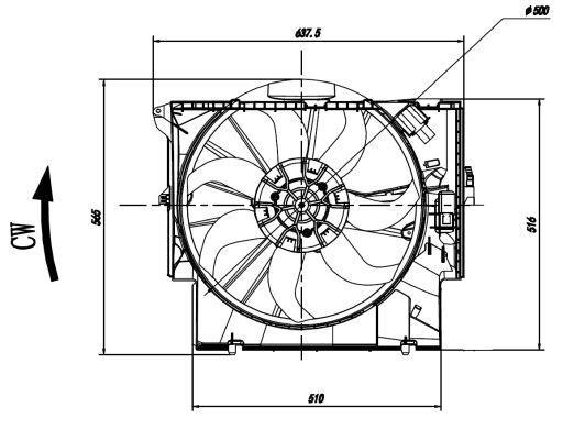 Ventilateur de refroidissement du moteur (Motoventilateur) NRF B.V. ref. 47923