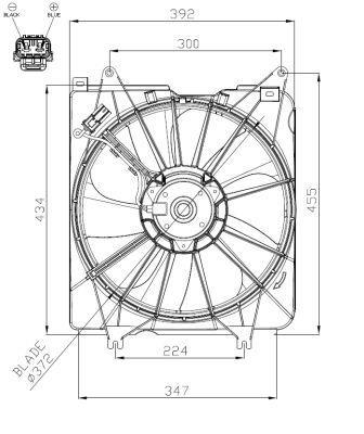 Ventilateur de refroidissement du moteur (Motoventilateur) NRF B.V. ref. 47935
