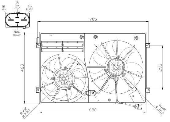 Ventilador, refrigeración del motor NRF B.V. ref. 47941