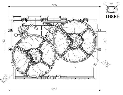 Ventilador, refrigeración del motor NRF B.V. ref. 47945