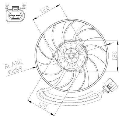 Ventilador, refrigeración del motor NRF B.V. ref. 47946