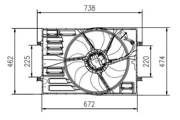 Ventilador, refrigeración del motor NRF B.V. ref. 47950