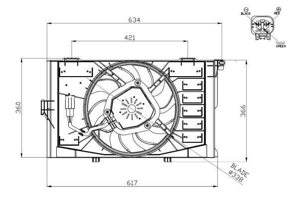 Ventilador, refrigeración del motor NRF B.V. ref. 47952