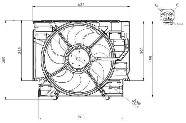 Ventilador, refrigeración del motor NRF B.V. ref. 47960
