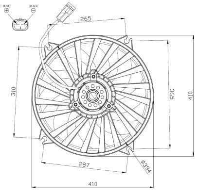 Ventilador, refrigeración del motor NRF B.V. ref. 47962