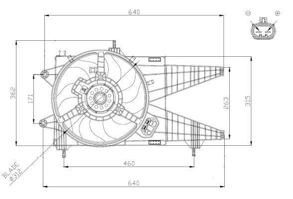 Ventilador, refrigeración del motor NRF B.V. ref. 47963