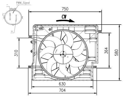 Ventilador, refrigeración del motor NRF B.V. ref. 47967