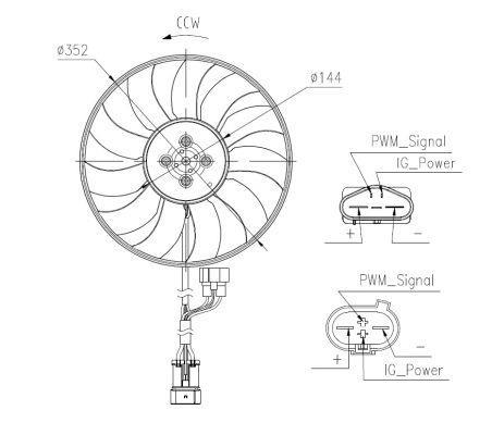 Ventilateur de refroidissement du moteur (Motoventilateur) NRF B.V. ref. 47969