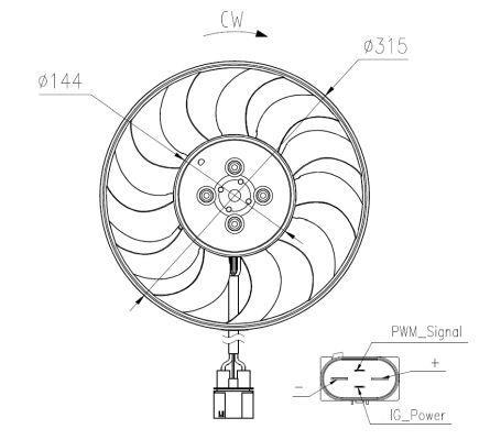 Ventilador do motor NRF B.V. ref. 47970