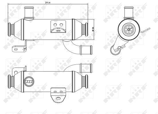 Radiador válvula egr NRF B.V. ref. 48008