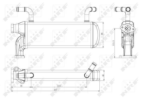 Radiateur, réaspiration des gaz d'échappement NRF B.V. ref. 48218