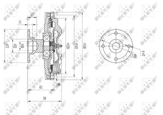 Embrayage, ventilateur de radiateur (Embrayage ventilateur moteur) NRF B.V. 49576
