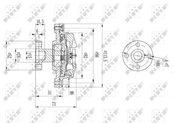 Embrague viscoso, ventilador del radiador NRF B.V. ref. 49578