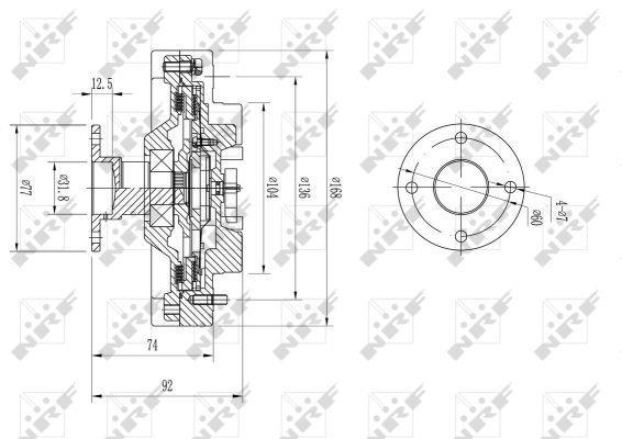 Embrague viscoso, ventilador del radiador NRF B.V. ref. 49585