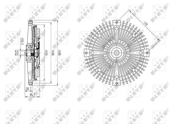 Embrague viscoso, ventilador del radiador NRF B.V. ref. 49588