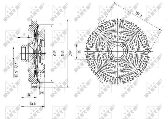 Embrague viscoso, ventilador del radiador NRF B.V. ref. 49593