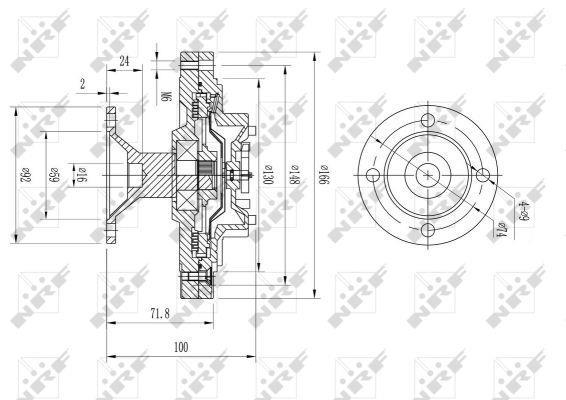 Embrayage, ventilateur de radiateur (Embrayage ventilateur moteur) NRF B.V. ref. 49612