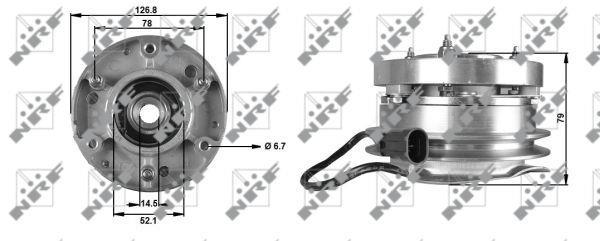 Embrayage, ventilateur de radiateur (Embrayage ventilateur moteur) NRF B.V. ref. 49700