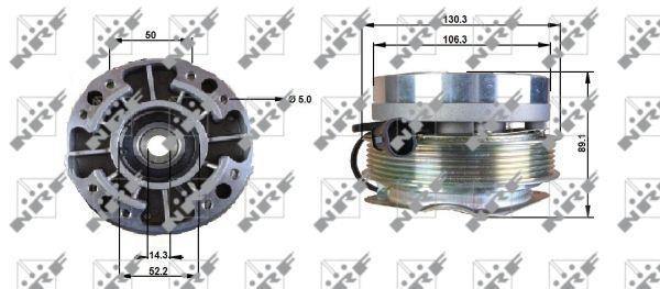 Embrayage, ventilateur de radiateur (Embrayage ventilateur moteur) NRF B.V. ref. 49701