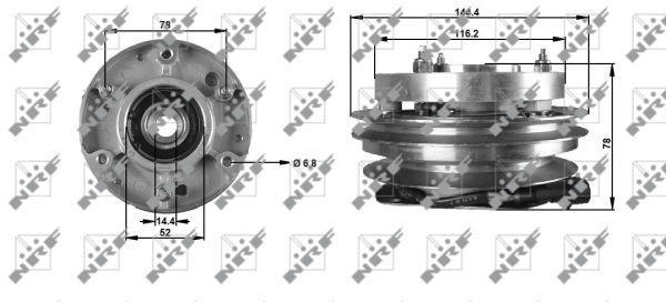Embrayage, ventilateur de radiateur (Embrayage ventilateur moteur) NRF B.V. ref. 49706