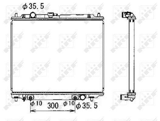 Radiador, refrigeración del motor NRF B.V. ref. 50001