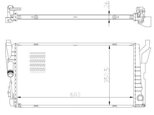 Radiateur moteur (Radiateur de refroidissement) NRF B.V. 50039