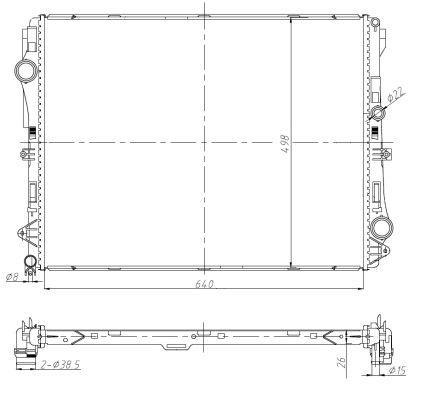 Radiateur moteur (Radiateur de refroidissement) NRF B.V. 50041
