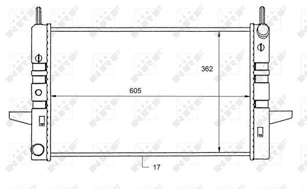 Radiateur moteur (Radiateur de refroidissement) NRF B.V. 50104
