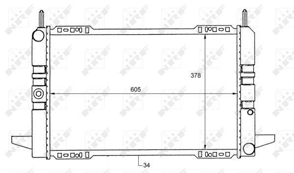 Radiador, refrigeración del motor NRF B.V. ref. 50111