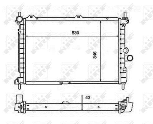 Radiador, refrigeración del motor NRF B.V. ref. 50126